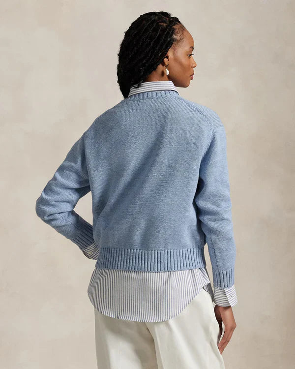 Rundhals-Pullover aus Baumwolle